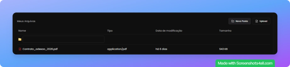 Criar nova pasta